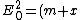 E_0^2 = (m+x)^2